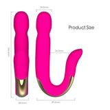 Luxvib G-spot Dual Vibrator, U shaped Clit Vibrating Dildo and Wand