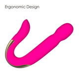 Luxvib G-spot Dual Vibrator, U shaped Clit Vibrating Dildo and Wand