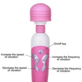LuxVib Magic Wand G-Spot vibrator, 10 Speed Wireless Vibrating Massaging Wand
