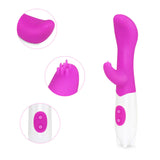 Luxvib 7 speed Waterproof Dual G-spot Silicone Dildo Vibrator